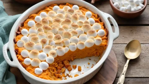 Sweet Potato Casserole with Marshmallows