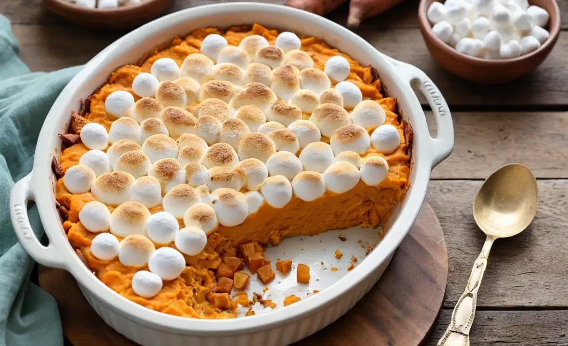 Sweet Potato Casserole with Marshmallows