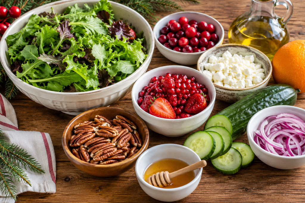 Christmas Green Salad Recipe ingredients 
