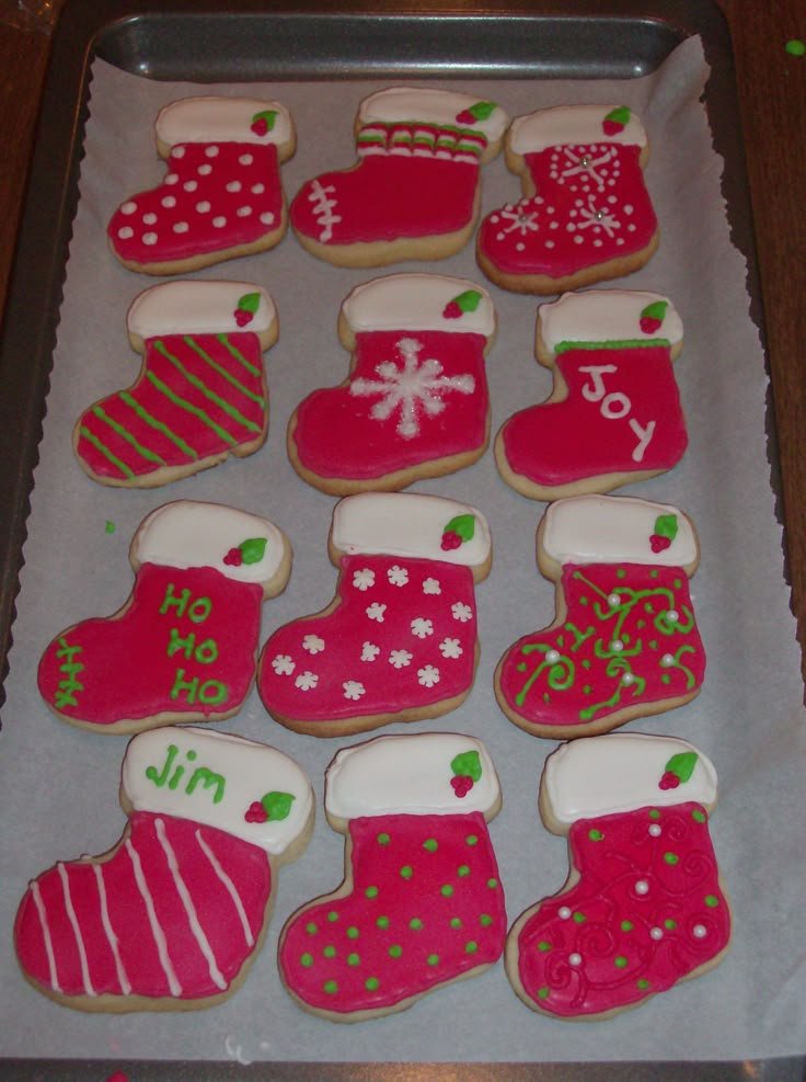 Christmas Stocking Sugar Cookies