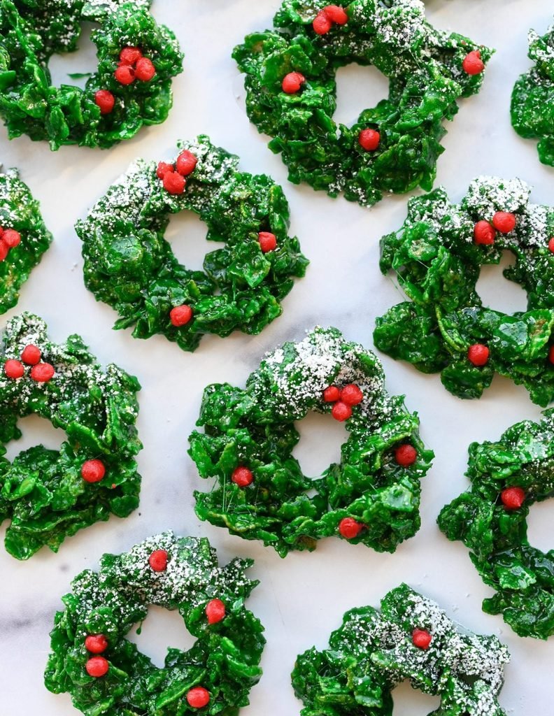 Christmas Wreath Sugar Cookies
