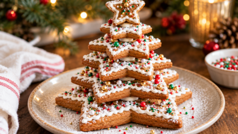 Festive Gingerbread Star Tree