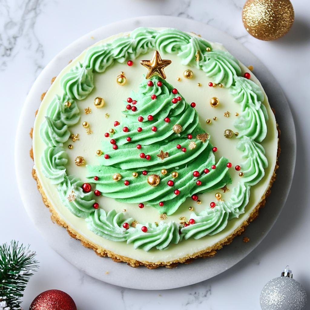 Christmas tree cheesecake 